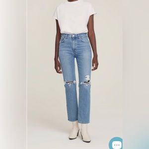 AGOLDE WILDER WHIPLASH Mid Rise Slim Straight Leg Jeans